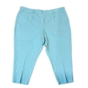 Reitmans Size 22 Petite Plus Ankle Eggshell Blue Spring Summer Pants New Tags